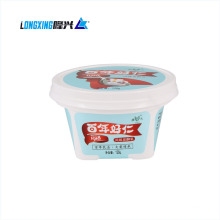 230ml 8 oz pp plástico de plástico desechable inyección de yogurt inyección iml taza impresa con cuchara